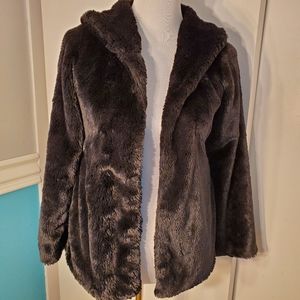 Patagonia black faux fur jacket
